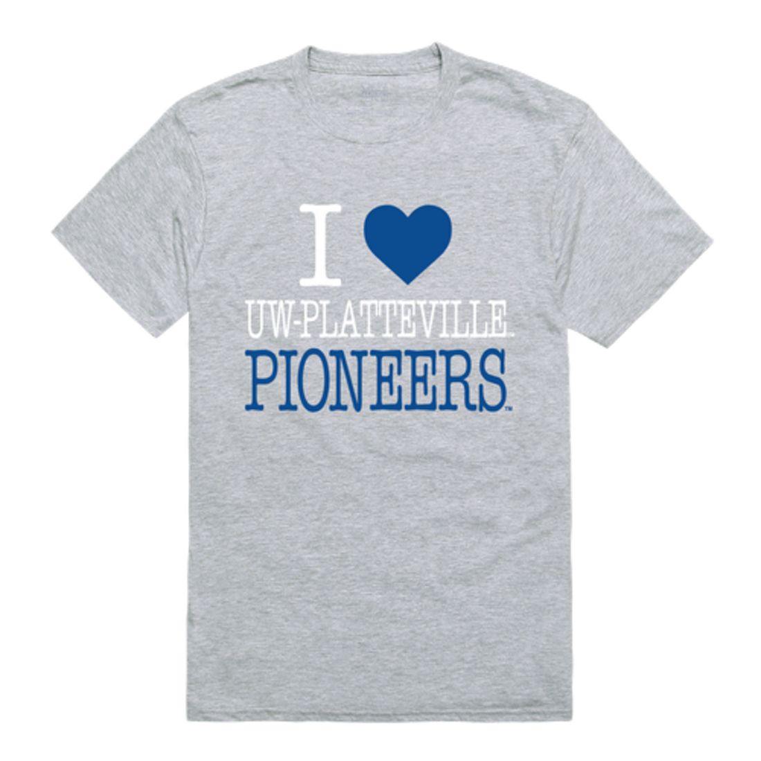 I Love UW University of Wisconsin Platteville Pioneers T-Shirt-Campus-Wardrobe