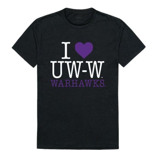 I Love UWW University of Wisconsin water Warhawks T-Shirt-Campus-Wardrobe