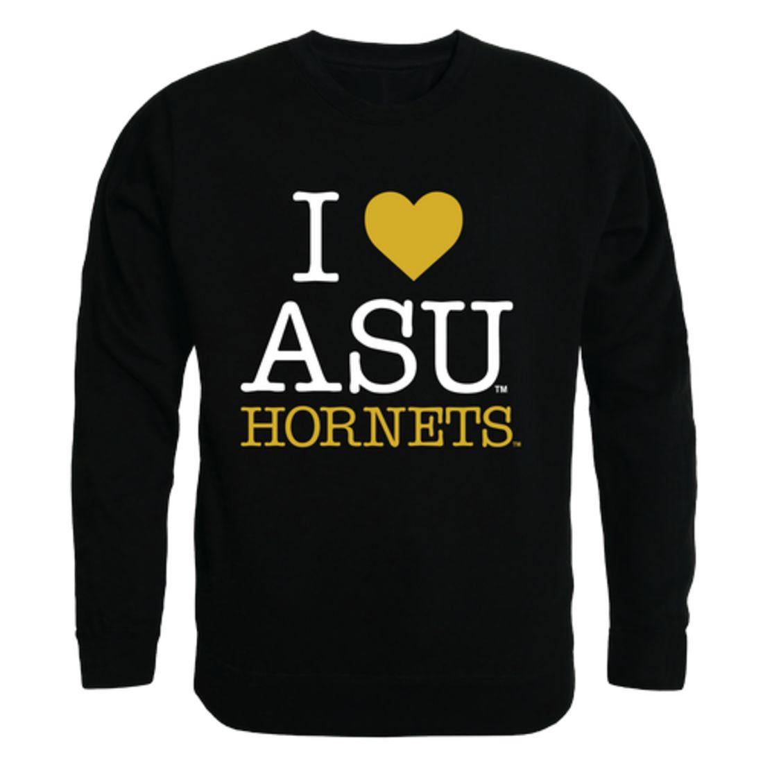 I Love ASU Alabama State University Hornets Crewneck Pullover Sweatshirt Sweater-Campus-Wardrobe