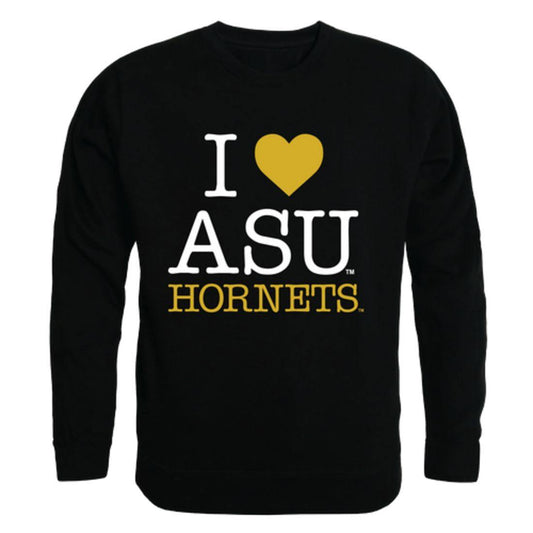 I Love ASU Alabama State University Hornets Crewneck Pullover Sweatshirt Sweater-Campus-Wardrobe