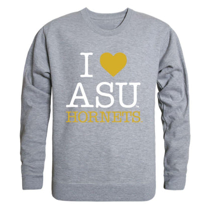 I Love ASU Alabama State University Hornets Crewneck Pullover Sweatshirt Sweater-Campus-Wardrobe