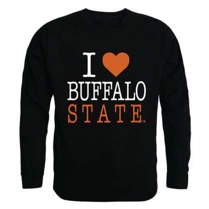 I Love SUNY Buffalo State College Bengals Crewneck Pullover Sweatshirt Sweater-Campus-Wardrobe