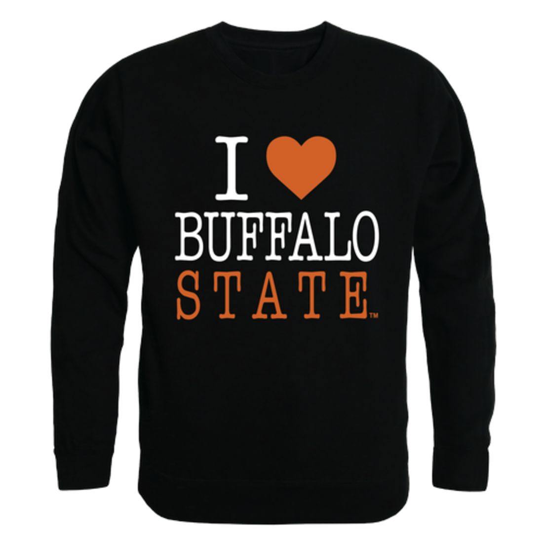 I Love SUNY Buffalo State College Bengals Crewneck Pullover Sweatshirt Sweater-Campus-Wardrobe