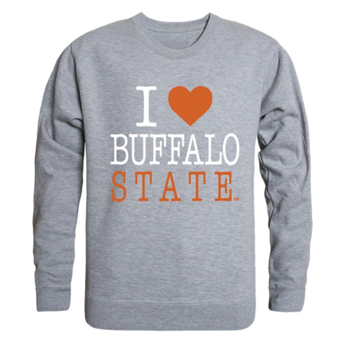 I Love SUNY Buffalo State College Bengals Crewneck Pullover Sweatshirt Sweater-Campus-Wardrobe