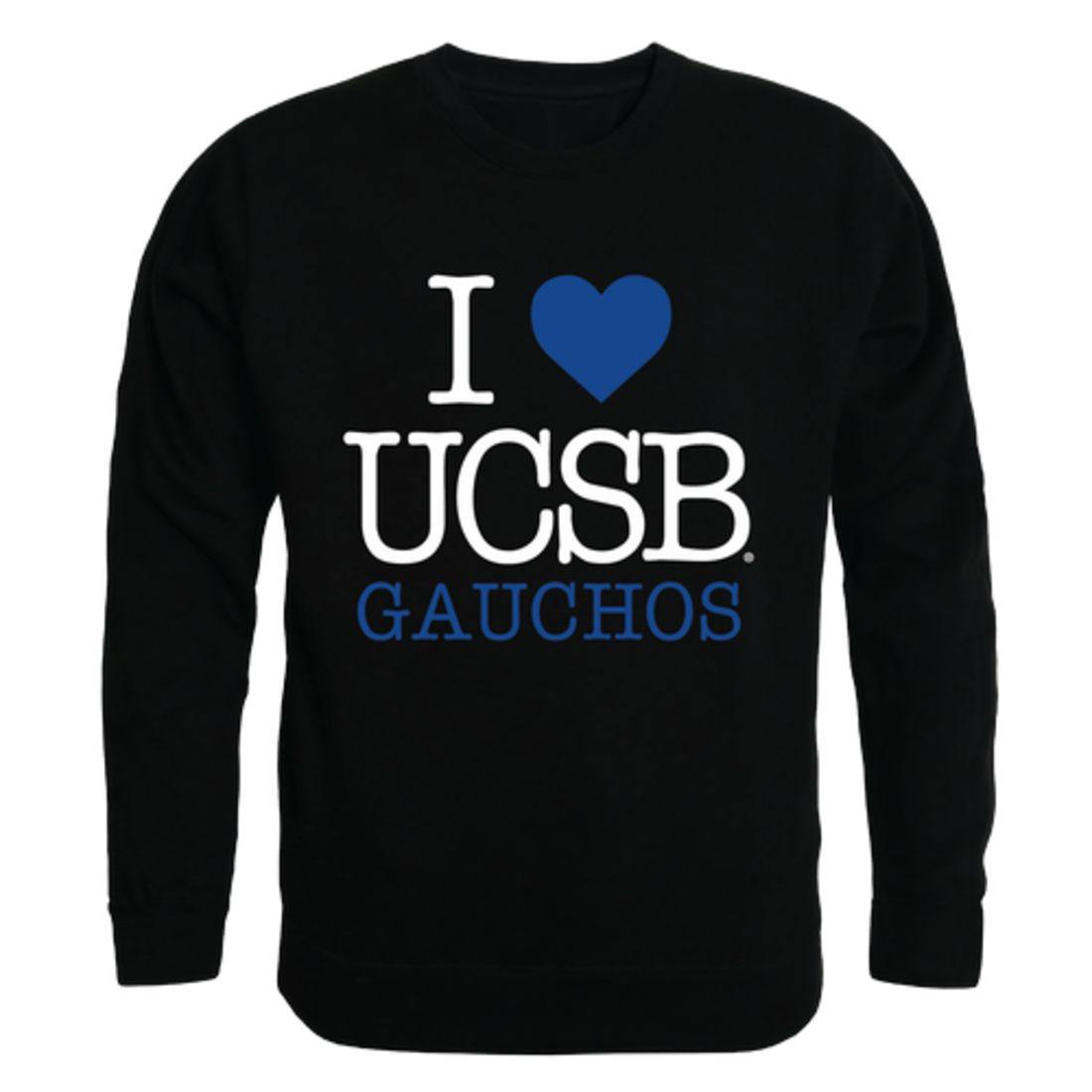 I Love UCSB University of California Santa Barbara Gauchos Crewneck Pullover Sweatshirt Sweater-Campus-Wardrobe