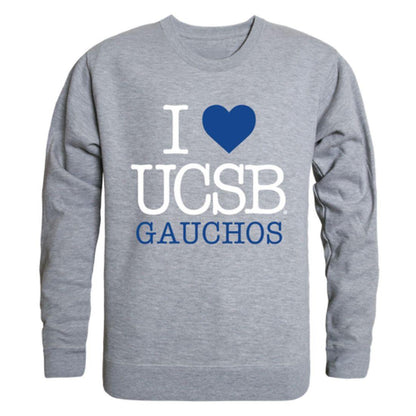 I Love UCSB University of California Santa Barbara Gauchos Crewneck Pullover Sweatshirt Sweater-Campus-Wardrobe