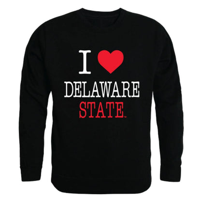 I Love DSU Delaware State University Hornet Crewneck Pullover Sweatshirt Sweater-Campus-Wardrobe