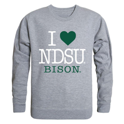 I Love NDSU North Dakota State University Bison Thundering Herd Crewneck Pullover Sweatshirt Sweater-Campus-Wardrobe