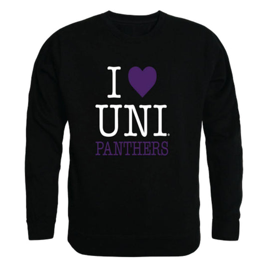 I Love UNI University of Northen Iowa Panthers Crewneck Pullover Sweatshirt Sweater-Campus-Wardrobe