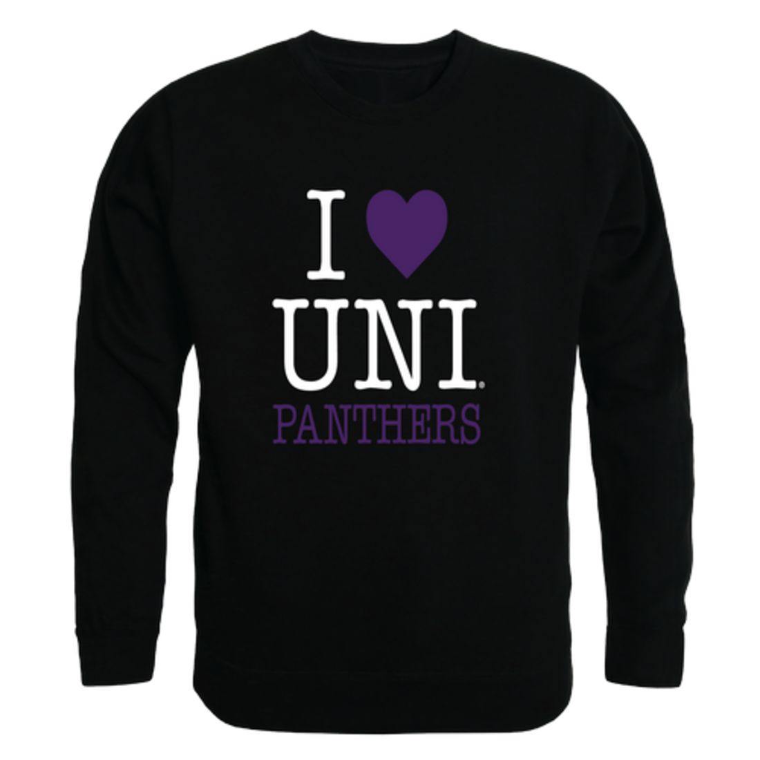 I Love UNI University of Northen Iowa Panthers Crewneck Pullover Sweatshirt Sweater-Campus-Wardrobe