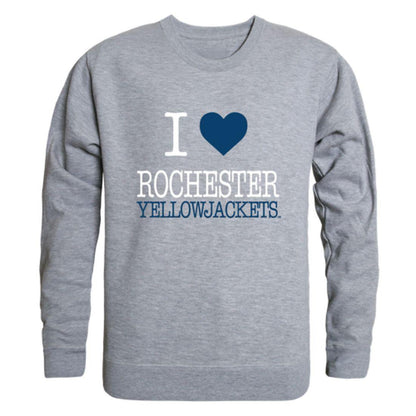 I Love University of Rochester Yellowjackets Crewneck Pullover Sweatshirt Sweater-Campus-Wardrobe