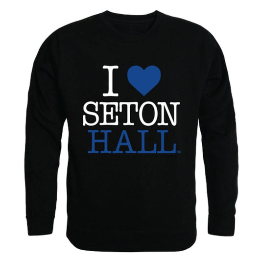 I Love SHU Seton Hall University Pirates Crewneck Pullover Sweatshirt Sweater-Campus-Wardrobe