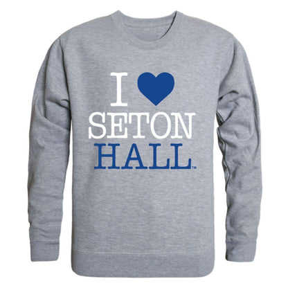 I Love SHU Seton Hall University Pirates Crewneck Pullover Sweatshirt Sweater-Campus-Wardrobe