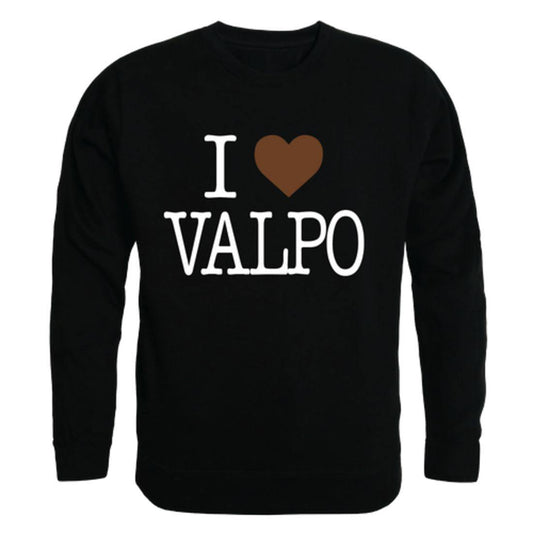 I Love Valparaiso University Crusaders Crewneck Pullover Sweatshirt Sweater-Campus-Wardrobe