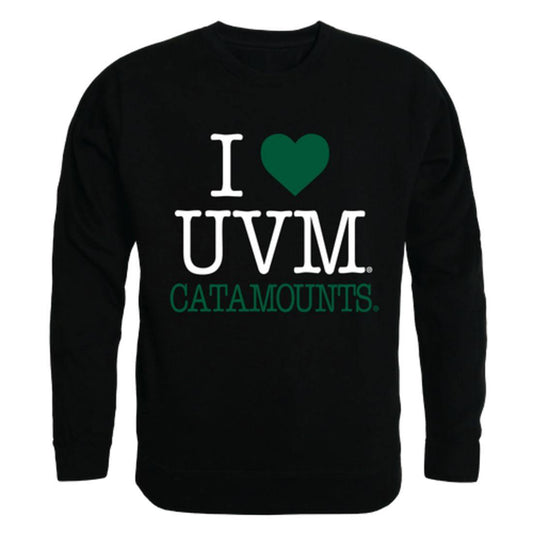 I Love UVM University of Vermont Catamounts Crewneck Pullover Sweatshirt Sweater-Campus-Wardrobe