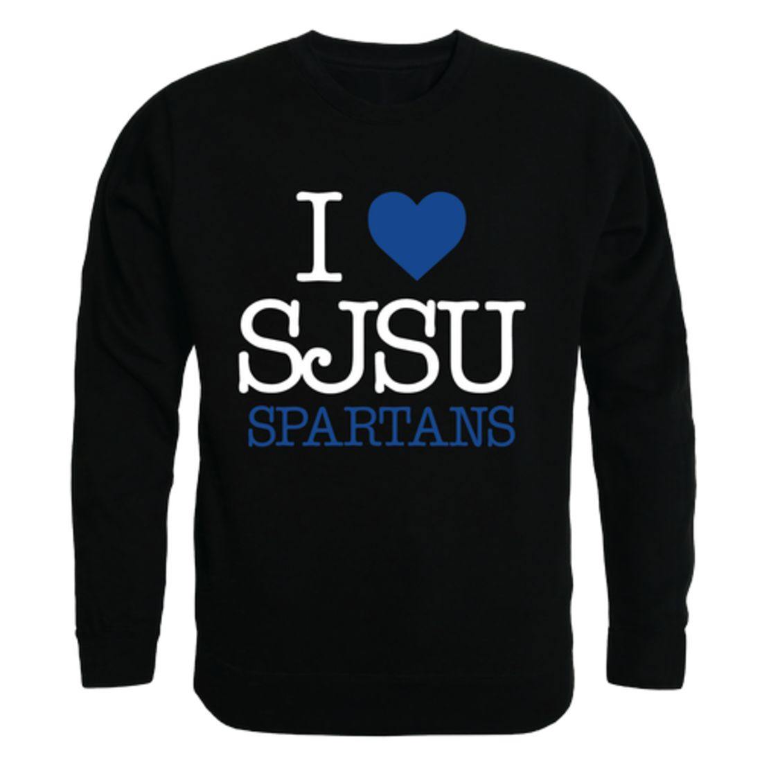 I Love SJSU San Jose State University Spartans Crewneck Pullover Sweatshirt Sweater-Campus-Wardrobe