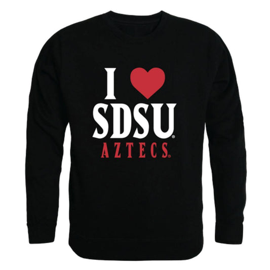 I Love SDSU San Diego State University Aztecs Crewneck Pullover Sweatshirt Sweater-Campus-Wardrobe