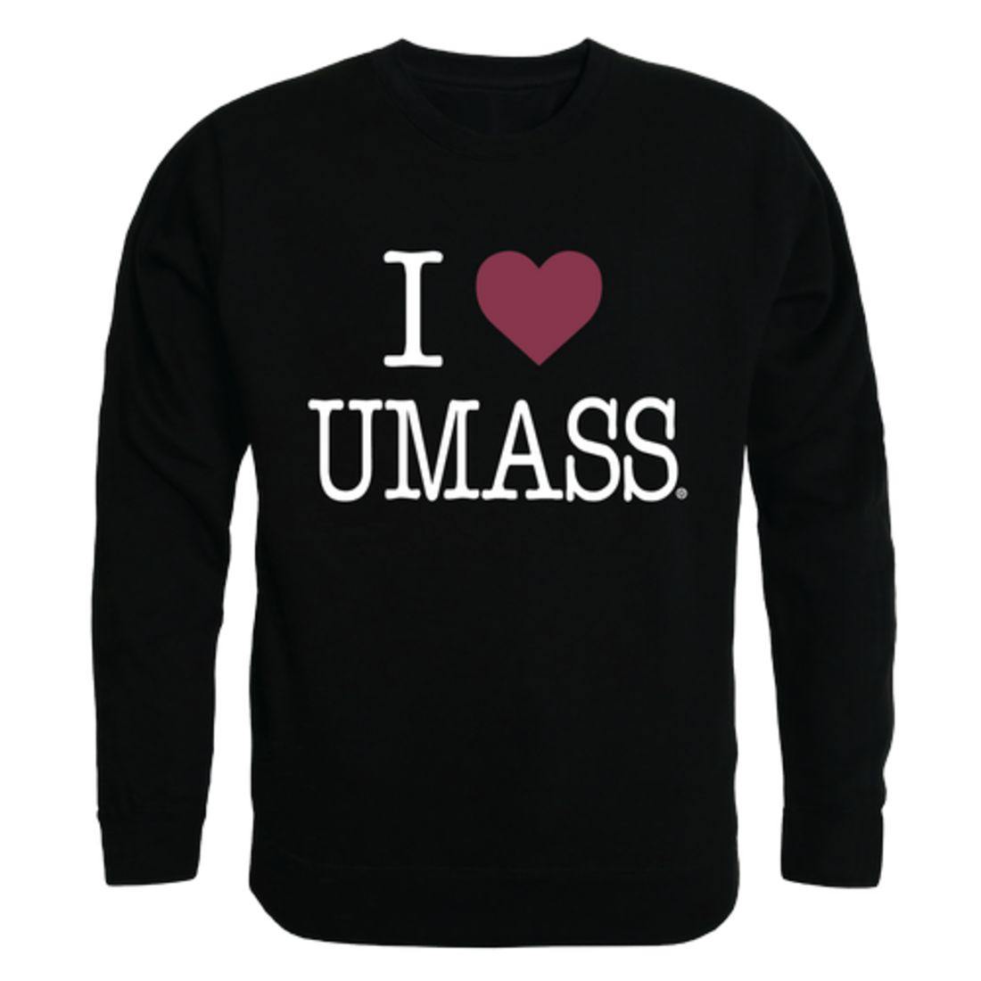 I Love UMASS University of Massachusetts Amherst Minuteman Crewneck Pullover Sweatshirt Sweater-Campus-Wardrobe