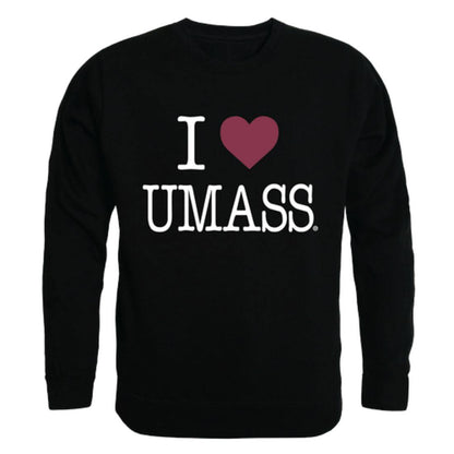 I Love UMASS University of Massachusetts Amherst Minuteman Crewneck Pullover Sweatshirt Sweater-Campus-Wardrobe