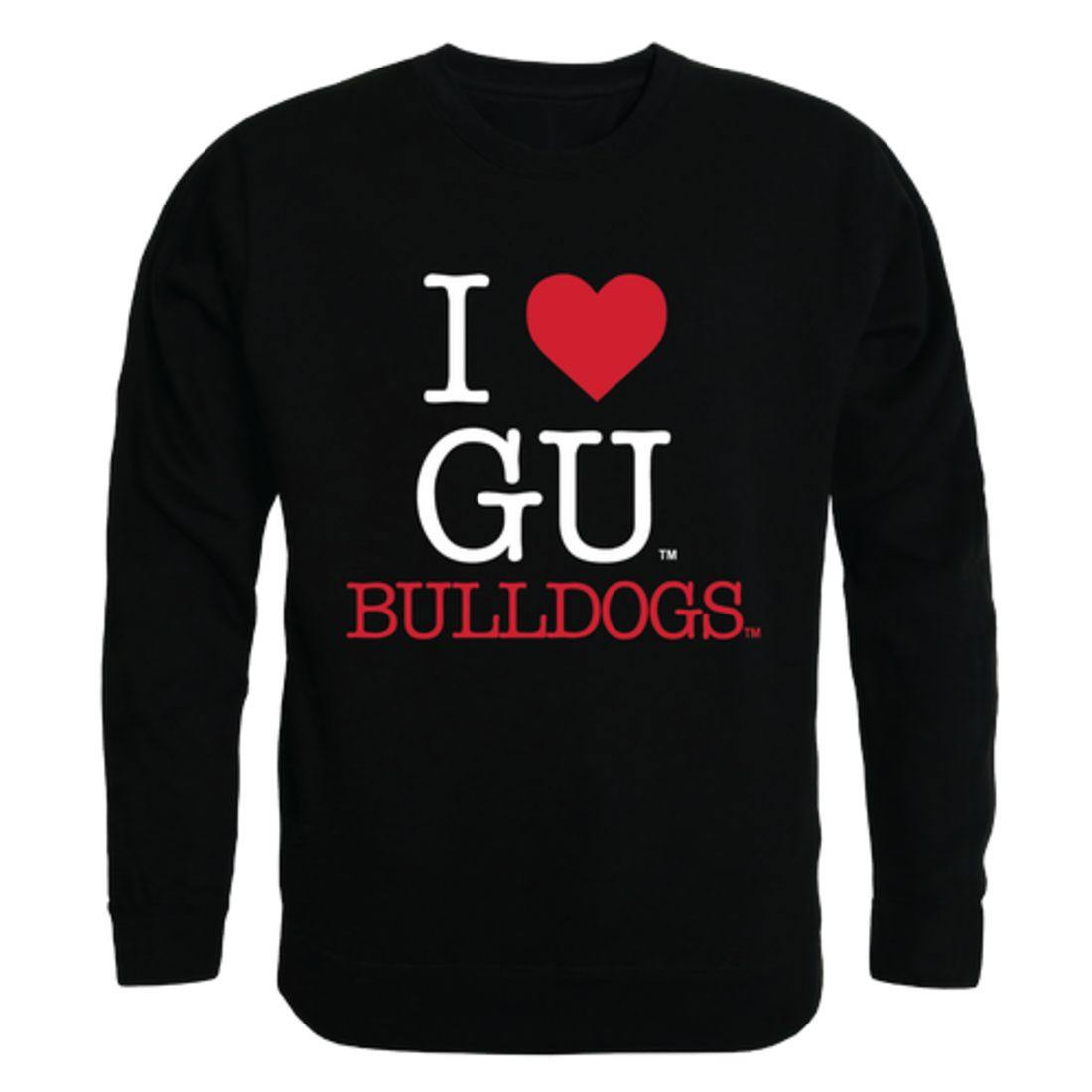 I Love Gonzaga University Bulldogs Crewneck Pullover Sweatshirt Sweater-Campus-Wardrobe
