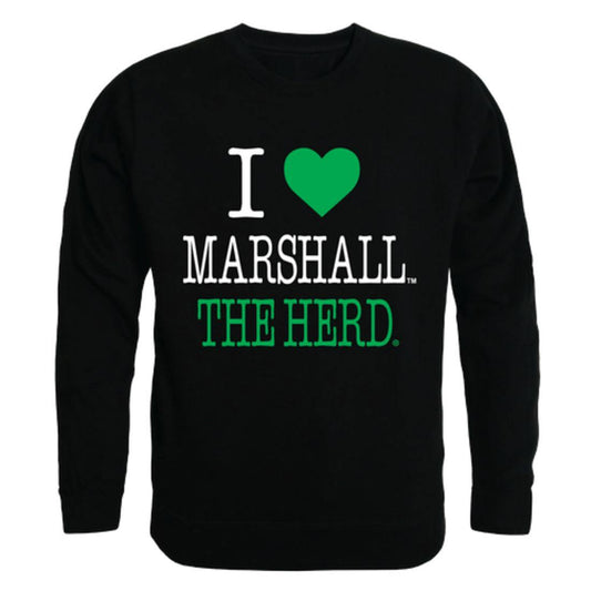 I Love Marshall University Thundering Herd Crewneck Pullover Sweatshirt Sweater-Campus-Wardrobe