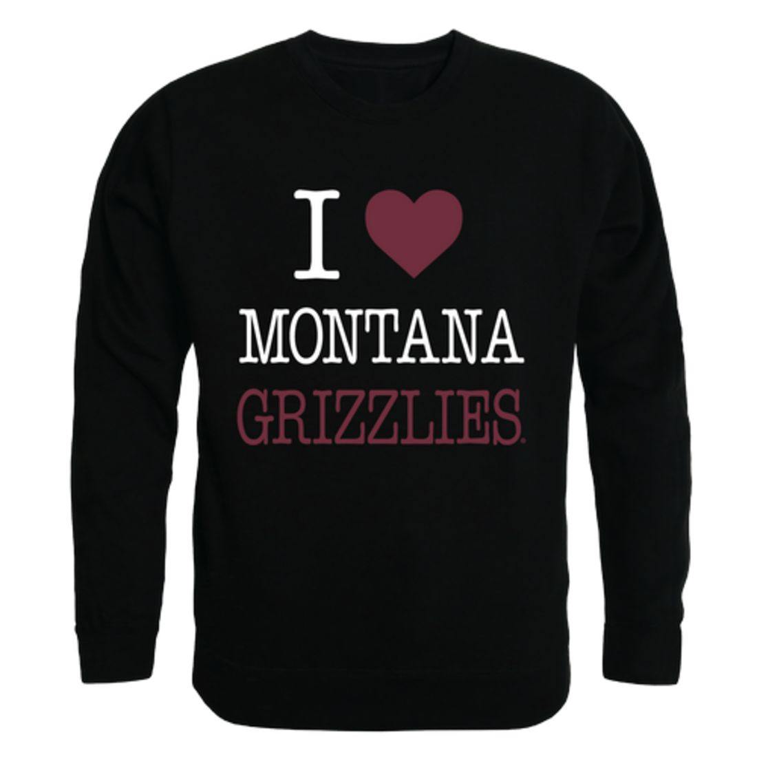 I Love UM University of Montana Grizzlies Crewneck Pullover Sweatshirt Sweater-Campus-Wardrobe