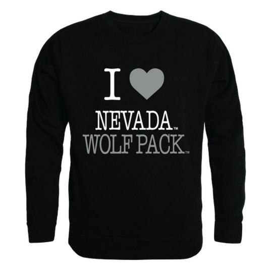 I Love University of Nevada Wolf Pack Crewneck Pullover Sweatshirt Sweater-Campus-Wardrobe