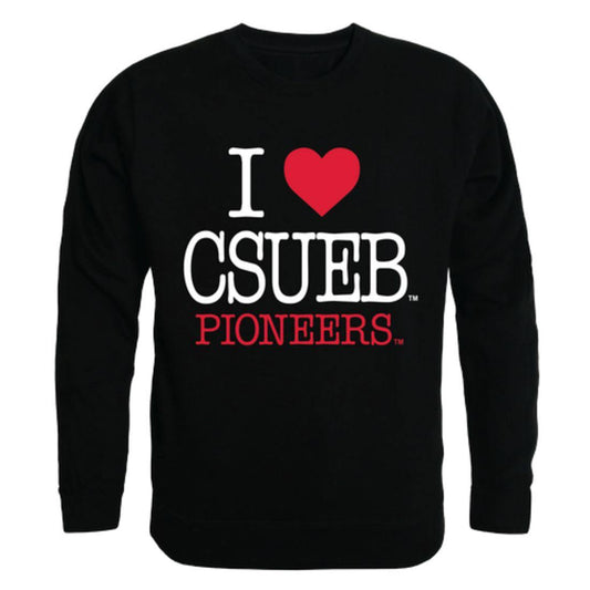 I Love California State University East Bay Pioneers Crewneck Pullover Sweatshirt Sweater-Campus-Wardrobe