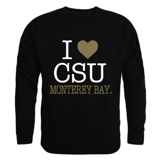 I Love CSUMB California State University Monterey Bay Otters Crewneck Pullover Sweatshirt Sweater-Campus-Wardrobe