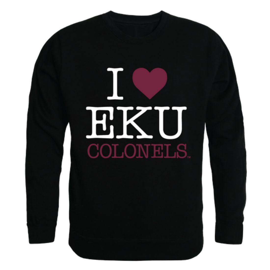 I Love EKU Eastern Kentucky University Colonels Crewneck Pullover Sweatshirt Sweater-Campus-Wardrobe