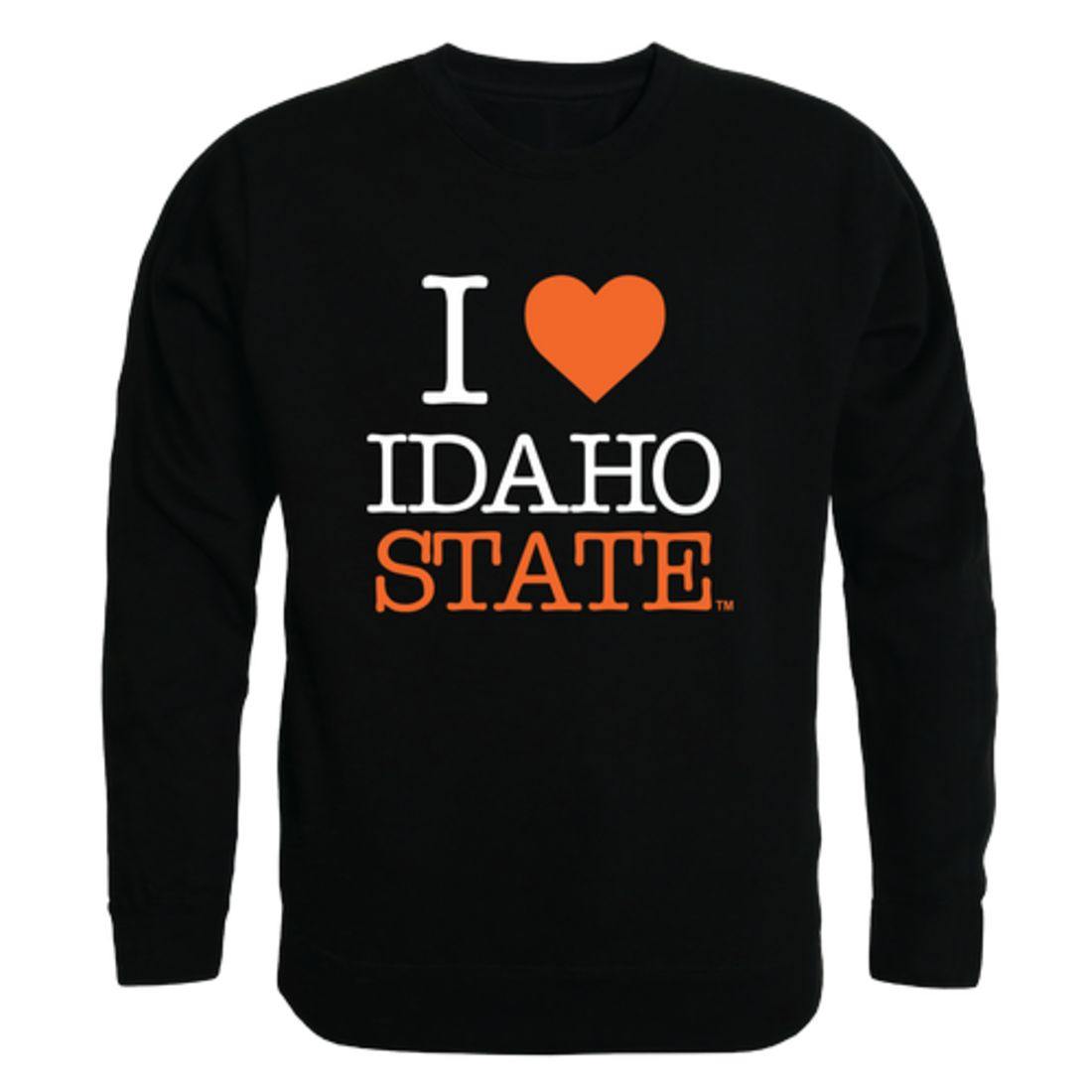 I Love ISU Idaho State University Bengals Crewneck Pullover Sweatshirt Sweater-Campus-Wardrobe