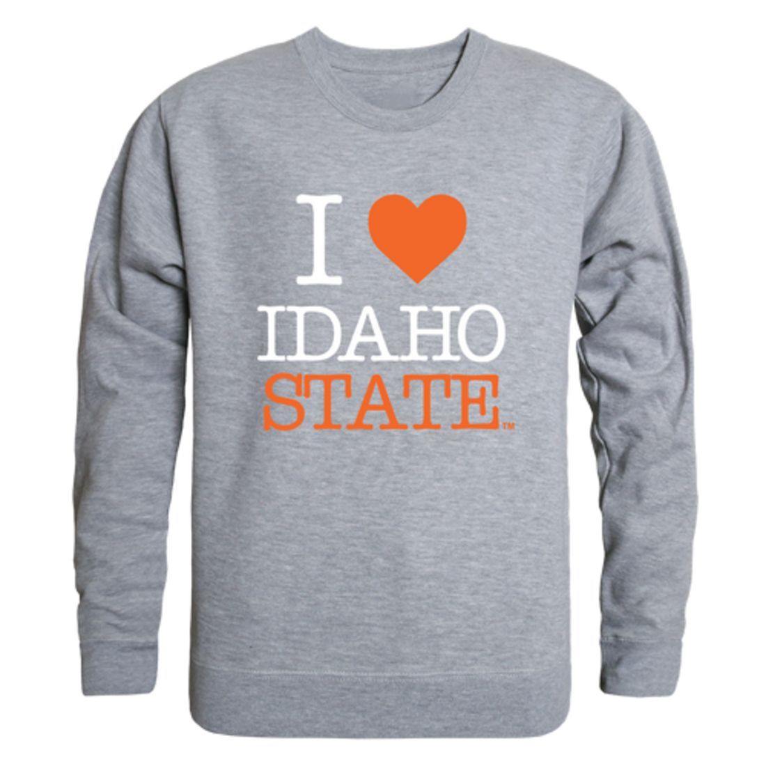 I Love ISU Idaho State University Bengals Crewneck Pullover Sweatshirt Sweater-Campus-Wardrobe