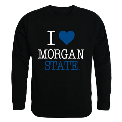 I Love Morgan State University Bears Crewneck Pullover Sweatshirt Sweater-Campus-Wardrobe