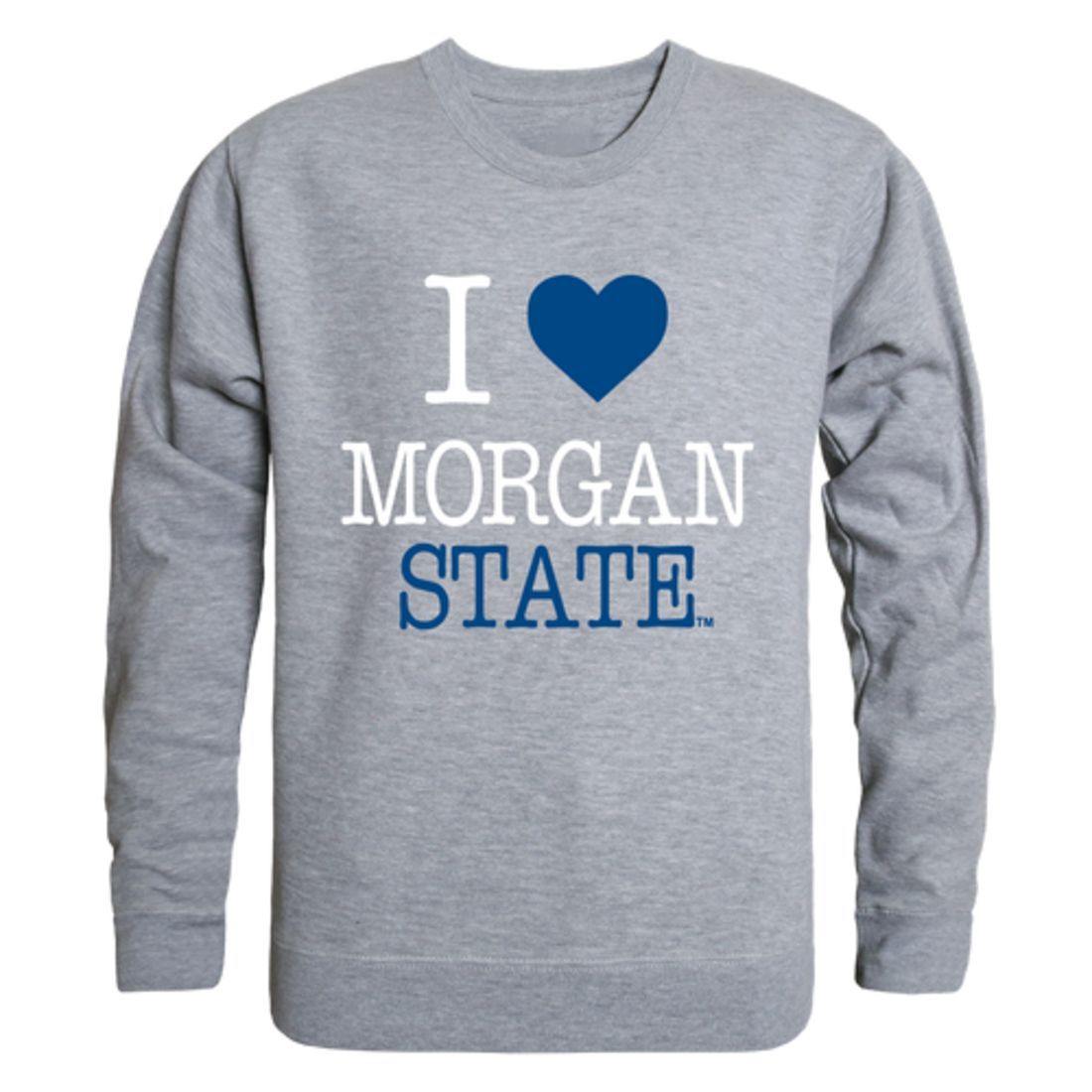 I Love Morgan State University Bears Crewneck Pullover Sweatshirt Sweater-Campus-Wardrobe