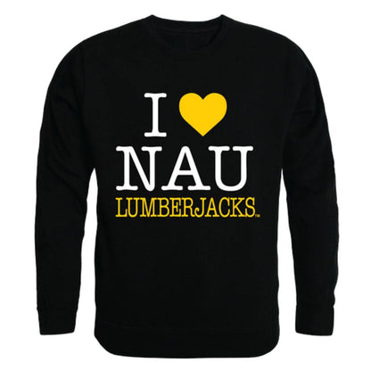 I Love NAU Northern Arizona University Lumberjacks Crewneck Pullover Sweatshirt Sweater-Campus-Wardrobe