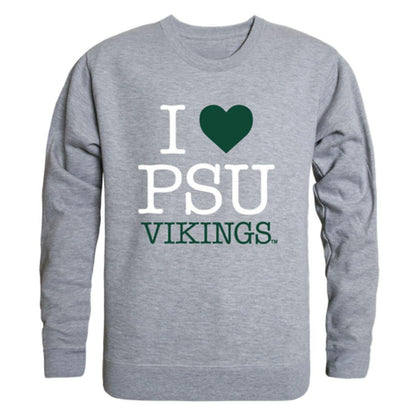 I Love PSU Portland State University Vikings Crewneck Pullover Sweatshirt Sweater-Campus-Wardrobe
