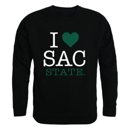 I Love Sacramento State Hornets Crewneck Pullover Sweatshirt Sweater-Campus-Wardrobe