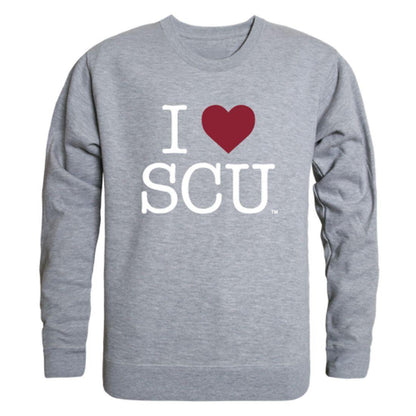 I Love SCU Santa Clara University Broncos Crewneck Pullover Sweatshirt Sweater-Campus-Wardrobe