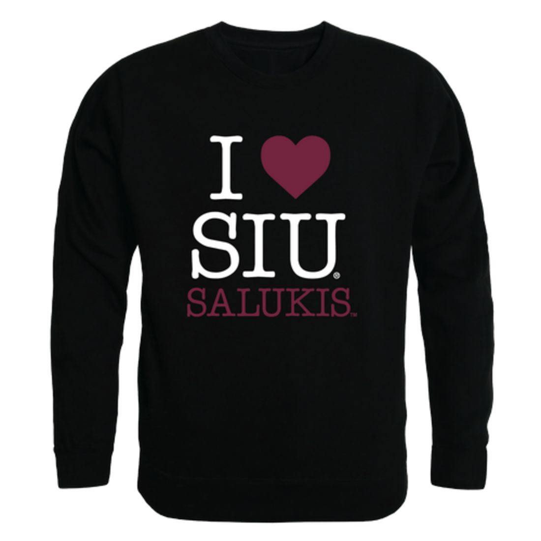 I Love SIU Southern Illinois University Salukis Crewneck Pullover Sweatshirt Sweater-Campus-Wardrobe