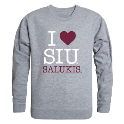 I Love SIU Southern Illinois University Salukis Crewneck Pullover Sweatshirt Sweater-Campus-Wardrobe