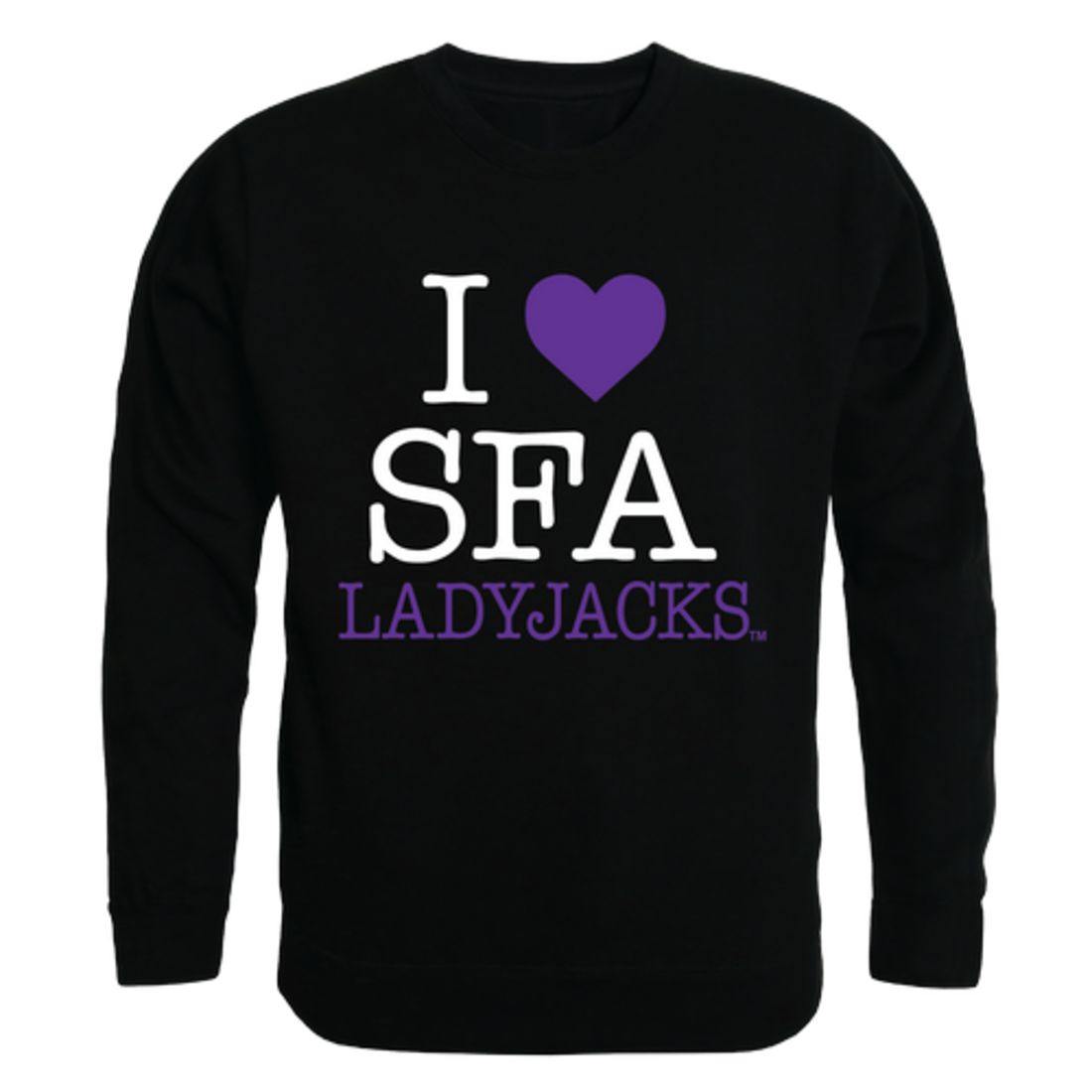 I Love Stephen F. Austin State University Lumberjacks Crewneck Pullover Sweatshirt Sweater-Campus-Wardrobe