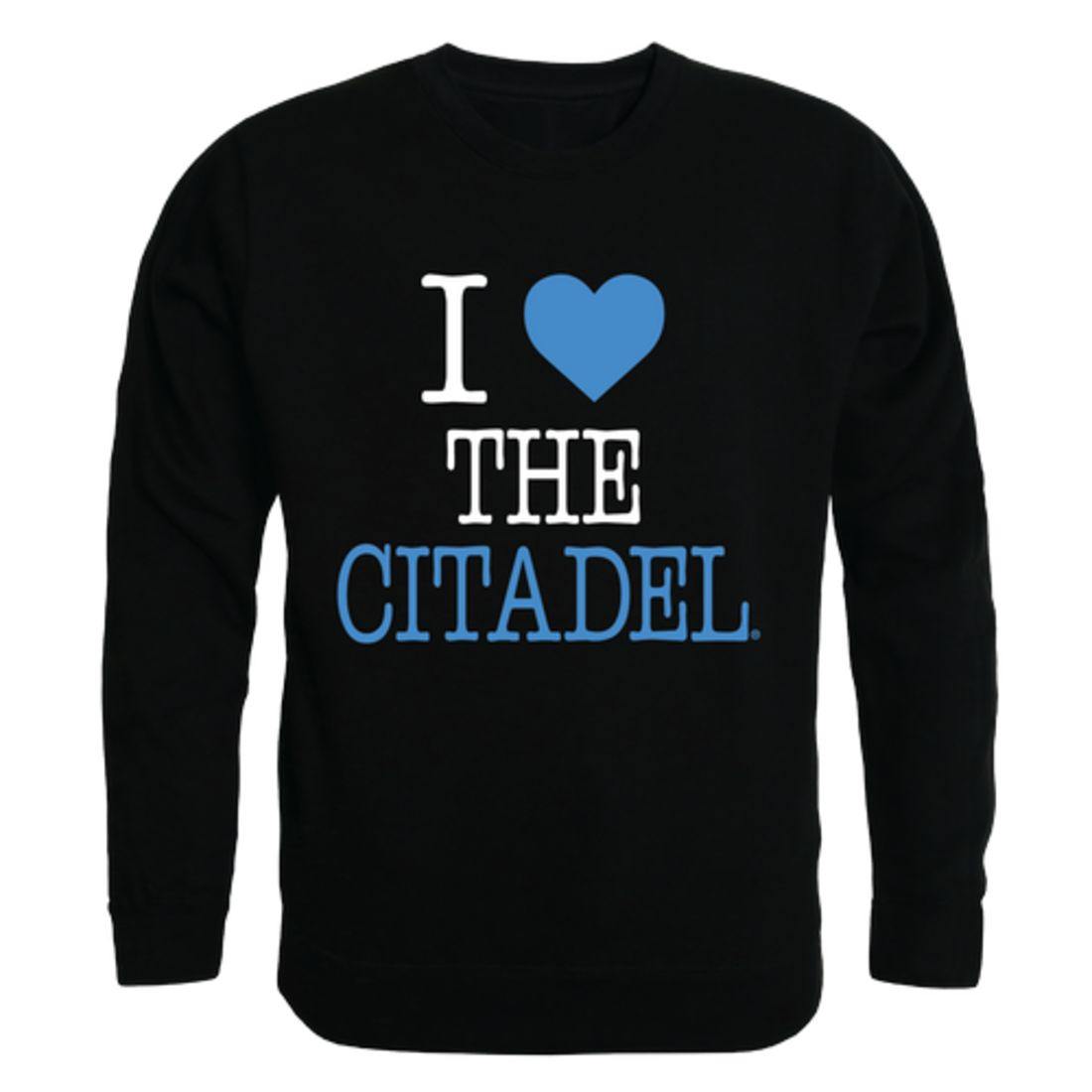 I Love The Citadel Bulldogs Crewneck Pullover Sweatshirt Sweater-Campus-Wardrobe