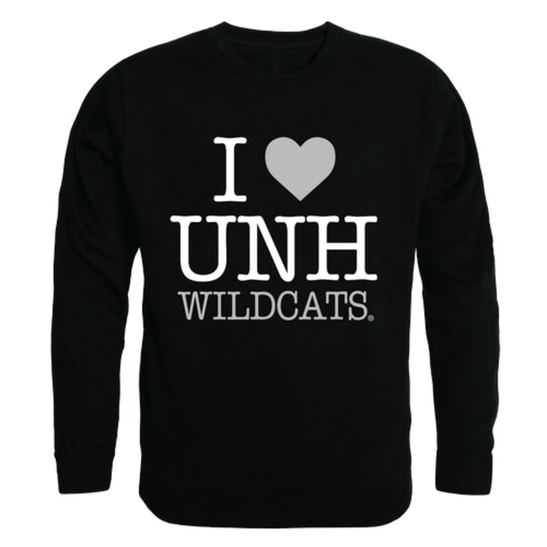 I Love UNH University of New Hampshire Wildcats Crewneck Pullover Sweatshirt Sweater-Campus-Wardrobe