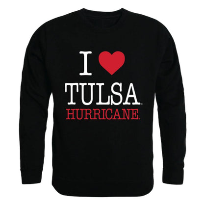 I Love University of Tulsa Golden Golden Hurricane Crewneck Pullover Sweatshirt Sweater-Campus-Wardrobe