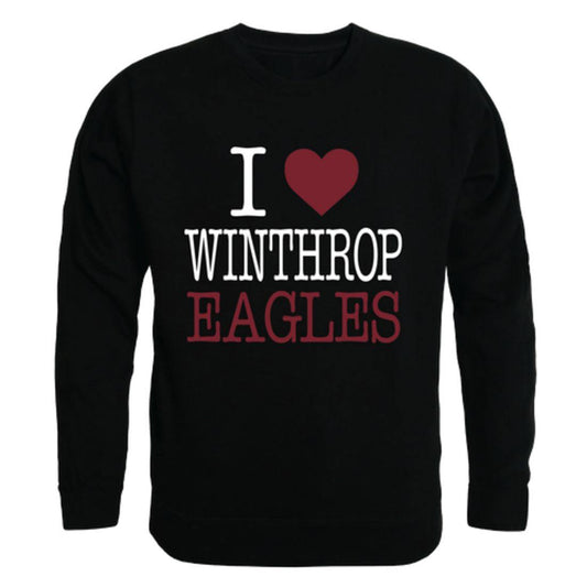 I Love Winthrop University Eagles Crewneck Pullover Sweatshirt Sweater-Campus-Wardrobe