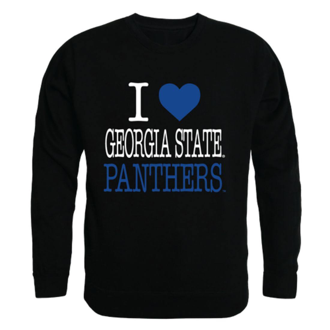 I Love GSU Georgia State University Panthers Crewneck Pullover Sweatshirt Sweater-Campus-Wardrobe