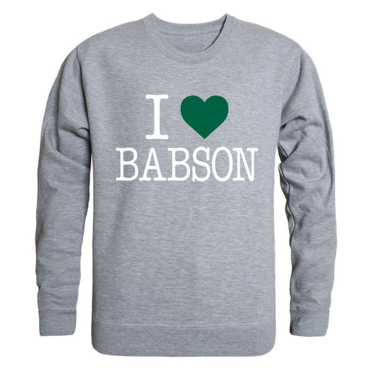 I Love Babson College Beavers Crewneck Pullover Sweatshirt Sweater-Campus-Wardrobe