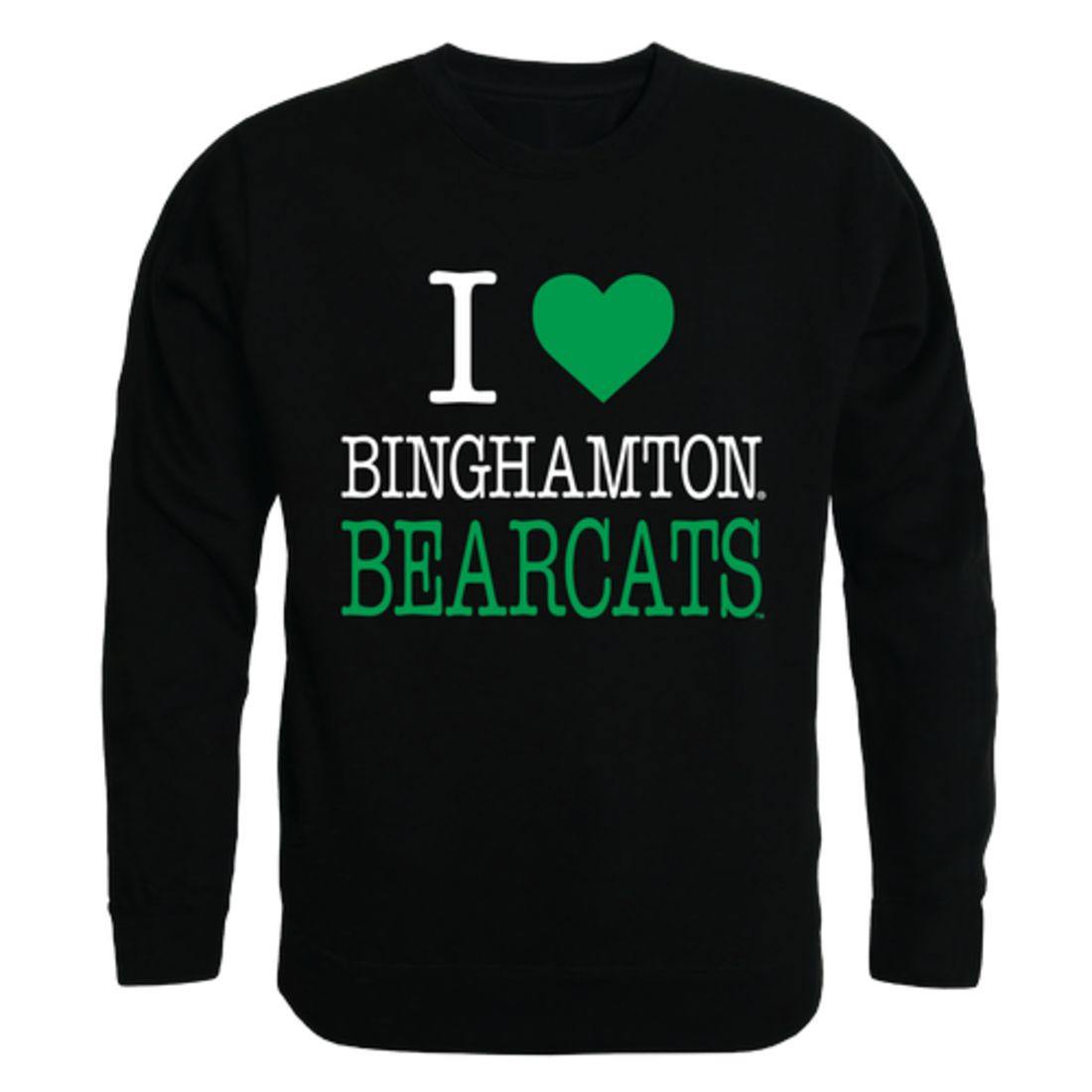 I Love SUNY Binghamton University Bearcats Crewneck Pullover Sweatshirt Sweater-Campus-Wardrobe
