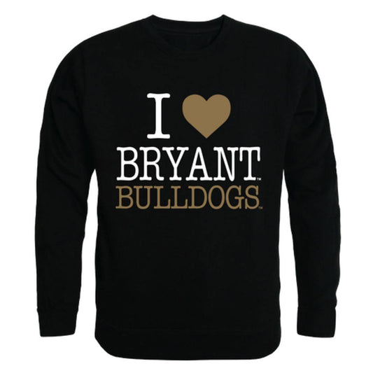 I Love Bryant University Bulldogs Crewneck Pullover Sweatshirt Sweater-Campus-Wardrobe