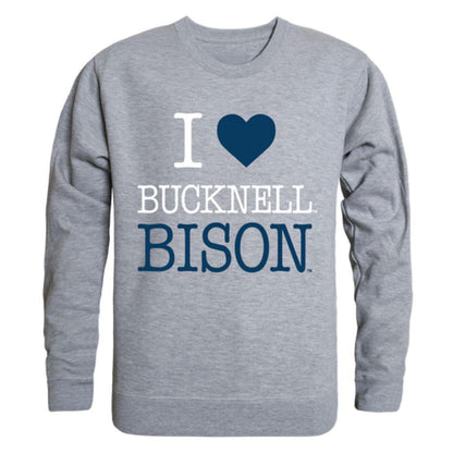 I Love Bucknell University Bison Crewneck Pullover Sweatshirt Sweater-Campus-Wardrobe